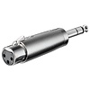 XLR Adapter, AUX Klinke 6,35 mm stereo Stecker zu XLR Buchse<br>XLR-Buchse (3-Pin) > Klinke 6,35 mm Stecker (4-Pin, stereo)