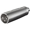 XLR Adapter, Cinch Buchse zu XLR Stecker<br>XLR-Stecker (3-Pin) > Cinch-Buchse