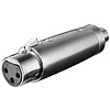 XLR Adapter, Cinch Buchse zu XLR Buchse<br>XLR-Buchse (3-Pin) > Cinch-Buchse
