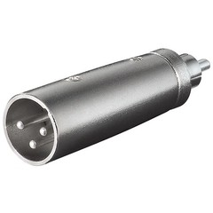 XLR Adapter, Cinch Stecker zu XLR Stecker<br>XLR-Stecker (3-Pin) > Cinch-Stecker