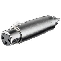 XLR Adapter, Cinch Stecker zu XLR Buchse<br>XLR-Buchse (3-Pin) > Cinch-Stecker