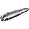 XLR Adapter, AUX Klinke 6,35 mm Buchse zu XLR Buchse<br>XLR-Buchse (3-Pin) > Klinke 6,35 mm Buchse (2-Pin, mono)