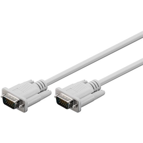 VGA Monitorkabel, vernickelt<br>VGA-Stecker (15-polig) > VGA-Stecker (15-polig) 5M