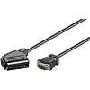 Adapterkabel, Scart zu VGA<br>Scartstecker (21-Pin) > D-SUB-Stecker (15-polig 2M