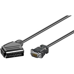 Adapterkabel, Scart zu VGA<br>Scartstecker (21-Pin) > D-SUB-Stecker (15-polig 2M