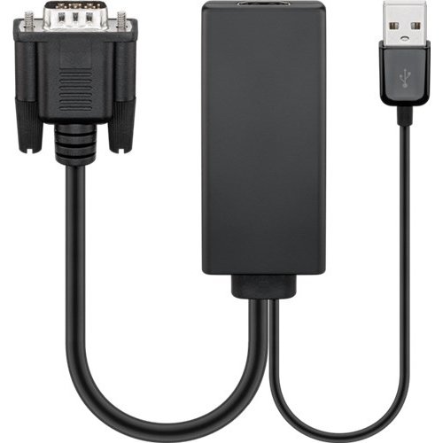 VGA/HDMI™ Adapterkabel<br>VGA-Stecker (15-polig) + USB 2.0-Stecker (Typ A) > HDMI™-Buchse (Typ A)