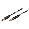 Audio Verbindungskabel AUX, 3,5 mm stereo, CU<br>Klinke 3,5 mm Stecker (3-Pin, stereo) > Klinke 3,5 mm Stecker (3-Pin, stereo) 0.6M