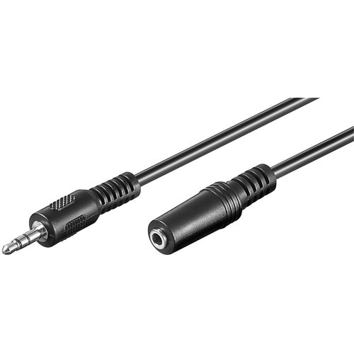 Kopfhörer- und Audio Verlängerungskabel AUX, 3-pol. 3,5 mm<br>Klinke 3,5 mm Stecker (3-Pin, stereo) > Klinke 3,5 mm Buchse (3-Pin, stereo) 2M