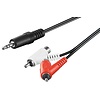 Audio Adapterkabel, 3,5 mm Stecker zu Cinch Stecker/Buchse<br>Klinke 3,5 mm Stecker (3-Pin, stereo) > 2x Cinch-Stecker (Audio links/rechts) 1.5M