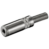 Klinkenkupplung - 3,5 mm - stereo<br>Metallausführung mit Knickschutz