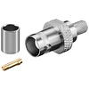 BNC-Crimpkupplung<br>für RG 59/U Kabel mit Gold-Pin