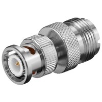 BNC-Stecker > UHF-Kupplung<br>mit Goldkontakten