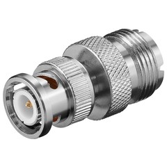 BNC-Stecker > UHF-Kupplung<br>mit Goldkontakten