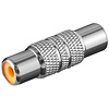 Cinch Adapter, Buchse zu Buchse, Metallausführung<br>Cinch-Buchse > Cinch-Buchse