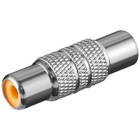 Cinch Adapter, Buchse zu Buchse, Metallausführung<br>Cinch-Buchse > Cinch-Buchse