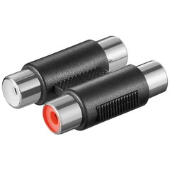 Cinch zweifach Adapter 2x Buchse zu 2x Buchse<br>2x Cinch-Buchse (Audio links/rechts) > 2x Cinch-Buchse (Audio links/rechts)