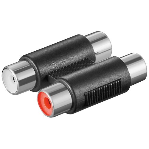 Cinch zweifach Adapter 2x Buchse zu 2x Buchse<br>2x Cinch-Buchse (Audio links/rechts) > 2x Cinch-Buchse (Audio links/rechts)