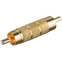 Cinch Adapter, Stecker zu Stecker, Goldausführung<br>Cinch-Stecker > Cinch-Stecker