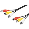 Composite Audio Video Verbindungskabel, 3x Cinch<br>3x Cinch-Stecker > 3x Cinch-Stecker 10M