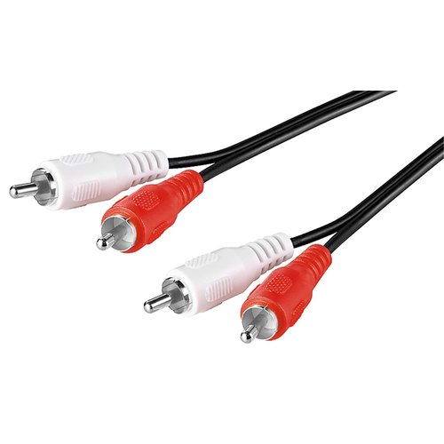 Stereo Verbindungskabel 2x Cinch, geschirmt<br>2x Cinch-Stecker (Audio links/rechts) > 2x Cinch-Stecker (Audio links/rechts) 10M