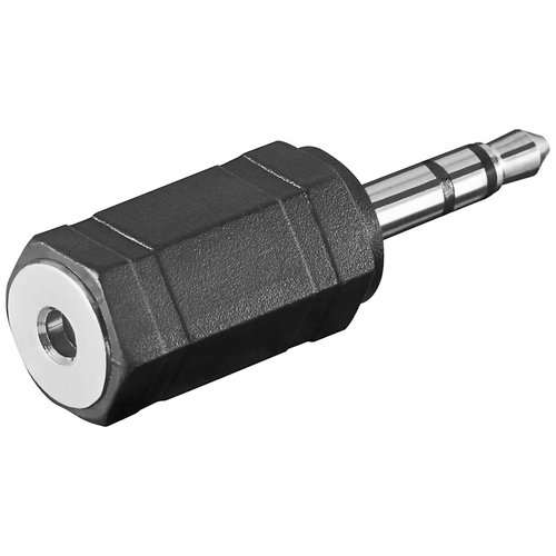 Kopfhörer Adapter, AUX Klinke 3,5 mm zu 2,5 mm<br>Klinke 3,5 mm Stecker (3-Pin, stereo) > Klinke 2,5 mm Buchse (3-Pin, stereo)