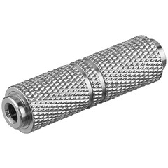 Kopfhörer Adapter, AUX Klinke 3,5 mm Buchse zu Buchse, Metallausführung<br>Klinke 3,5 mm Buchse (3-Pin, stereo) > Klinke 3,5 mm Buchse (3-Pin, stereo)