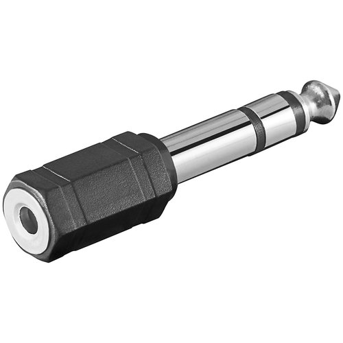 Kopfhörer Adapter, AUX Klinke 6,35 mm zu 3,5 mm<br>Klinke 6,35 mm Stecker (3-Pin, stereo) > Klinke 3,5 mm Buchse (3-Pin, stereo)