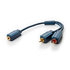 Clicktronic MP3 Y-Adapter<br>0,1 m Kupplung von 3,5 mm Klinke auf Stereo-Audio