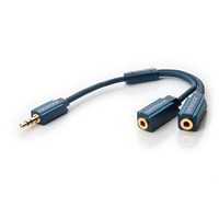 Clicktronic MP3 Y-Adapter<br>0,1 m Adapter für den gleichzeitigen Anschluss von zwei Kopfhörern/Lautsprechern