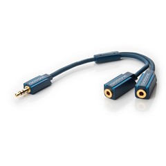 Clicktronic MP3 Y-Adapter<br>0,1 m Adapter für den gleichzeitigen Anschluss von zwei Kopfhörern/Lautsprechern