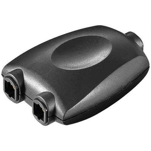 Toslink Digital Audio Splitter 1 zu 2, Schwarz<br>Toslink-Kupplung > 2x Toslink-Kupplung