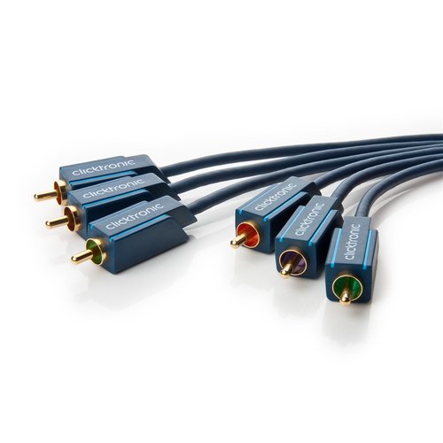 Clicktronic YUV Komponentenkabel<br>Cinch-Kabel für die RGB-Bildübertragung 10m