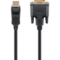 DisplayPort/DVI-D Adapterkabel 1.2<br>DisplayPort-Stecker > DVI-D-Stecker Dual-Link (24+1 pin) 1m