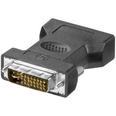 Analoger DVI-I/VGA Adapter,<br>DVI-I-Stecker Dual-Link (24+5 pin) > VGA-Buchse (15-polig)