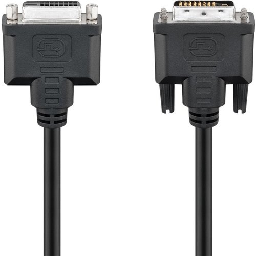 DVI-D Full HD Verlängerungskabel Dual Link, vernickelt<br>DVI-D-Stecker Dual-Link (24+1 pin) > DVI-D-Buchse Dual-Link (24+1 pin) 2m