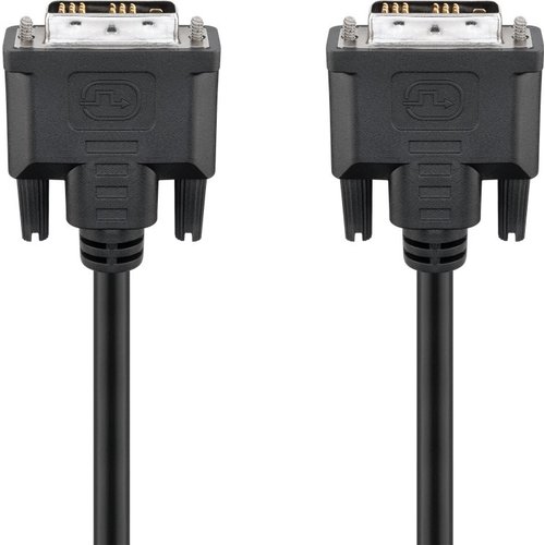 DVI-D Full HD Kabel Single Link, vernickelt<br>DVI-D-Stecker Single-Link (18+1 pin) > DVI-D-Stecker Single-Link (18+1 pin) 2m