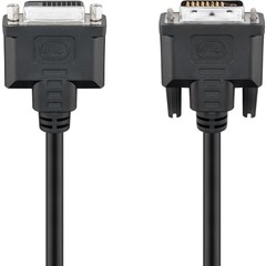 DVI-D Full HD Verlängerungskabel Dual Link, vernickelt<br>DVI-D-Stecker Dual-Link (24+1 pin) > DVI-D-Buchse Dual-Link (24+1 pin) 2m