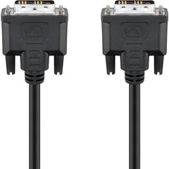 DVI-D Full HD Kabel Single Link, vernickelt<br>DVI-D-Stecker Single-Link (18+1 pin) > DVI-D-Stecker Single-Link (18+1 pin) 2m