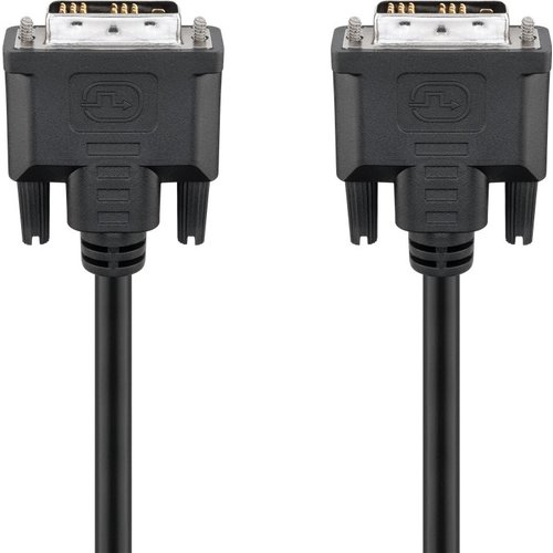 DVI-D Full HD Kabel Single Link, vernickelt<br>DVI-D-Stecker Single-Link (18+1 pin) > DVI-D-Stecker Single-Link (18+1 pin) 2m