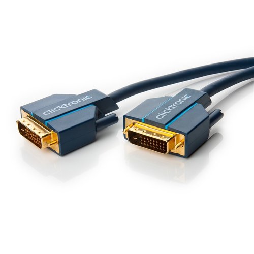 Clicktronic DVI-D Verbindungskabel<br>Videokabel für HD-Signale bis WQXGA / Full HD 7.5m