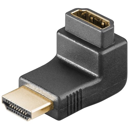 HDMI™-Winkeladapter, vergoldet<br>HDMI™-Buchse (Typ A) > HDMI™-Stecker (Typ A) 90°
