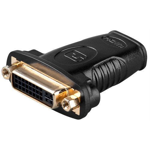 HDMI™/DVI-I Adapter, vergoldet<br>HDMI™-Buchse (Typ A) > DVI-I-Buchse Dual-Link (24+5 pin)