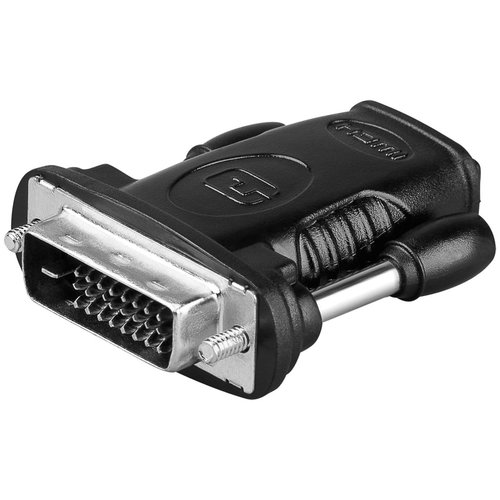 HDMI™/DVI-D Adapter, vernickelt<br>HDMI™-Buchse (Typ A) > DVI-D-Stecker Dual-Link (24+1 pin)