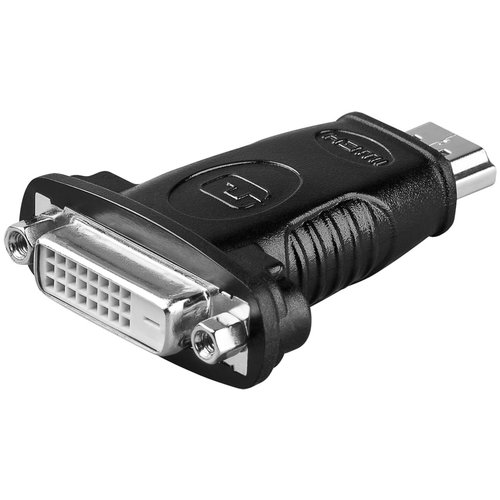 HDMI™/DVI-D Adapter, vernickelt<br>HDMI™-Stecker (Typ A) > DVI-D-Buchse Dual-Link (24+1 pin)
