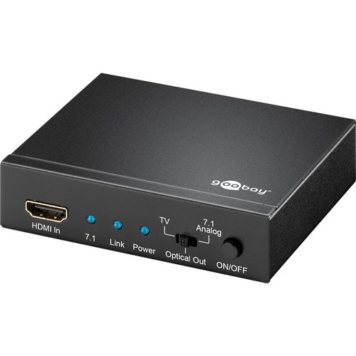 HDMI™/4K2K 7.1 Audio Extractor<br>trennt das Tonsignal aus der HDMI™-Quelle und stellt es separat als Übertragung zur Verfügung