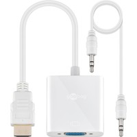 HDMI™/VGA Adapter, vernickelt<br>HDMI™-Stecker (Typ A) > VGA-Buchse (15-polig)