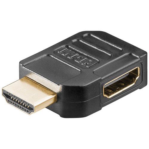 HDMI™ Adapter, vergoldet<br>HDMI™-Buchse (Typ A) > HDMI™-Stecker (Typ A) 90°