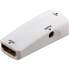 Kompakter HDMI™/VGA Adapter inkl. Audio, vergoldet<br>HDMI™-Buchse (Typ A) > VGA-Buchse (15-polig) + Klinke 3,5 mm Buchse (3-Pin, stereo)