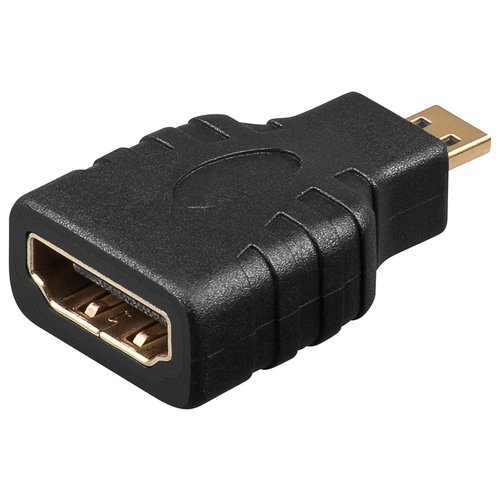 HDMI™ Adapter, vergoldet<br>HDMI™-Buchse (Typ A) > HDMI™ Micro-Stecker (Typ D)