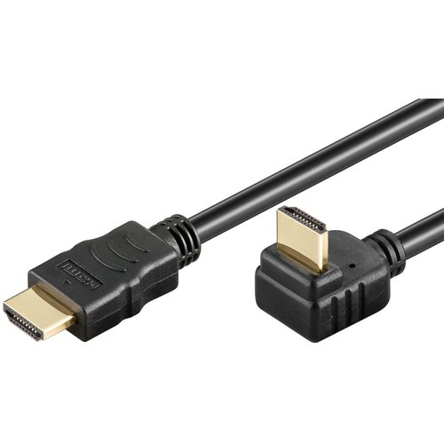 High Speed HDMI™ Kabel mit Ethernet, vergoldet<br>HDMI™-Stecker (Typ A) > HDMI™-Stecker (Typ A) 270° 2m